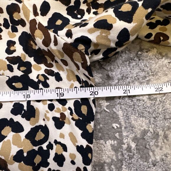 ANTHROPOLOGIE MAEVE Katia Leopard Print Ruffled Button Up Blouse Size 10 Career - Picture 9 of 13